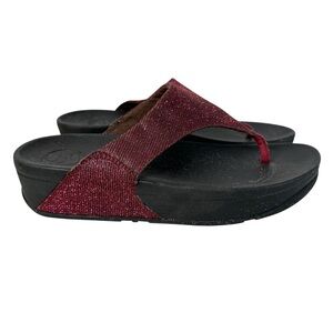 FitFlop Glam Superelectra Purple Heeled Sandals Comfort Dress Shoes Party Size 7